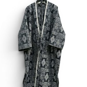 Wolna jak ptak-kimono czarno-srebrne